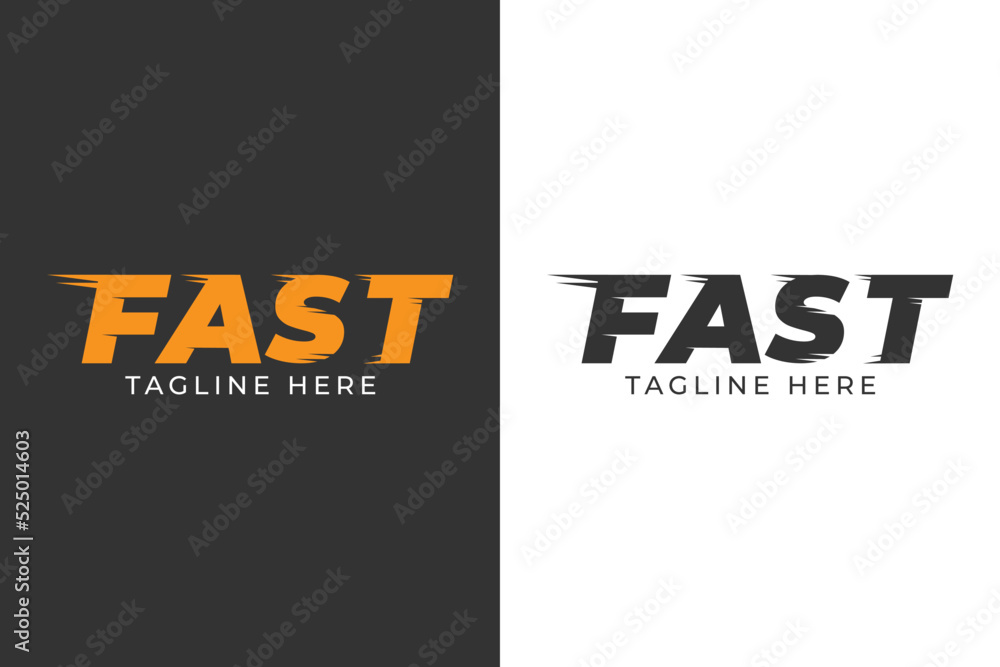 Fototapeta logo type fast racing template design