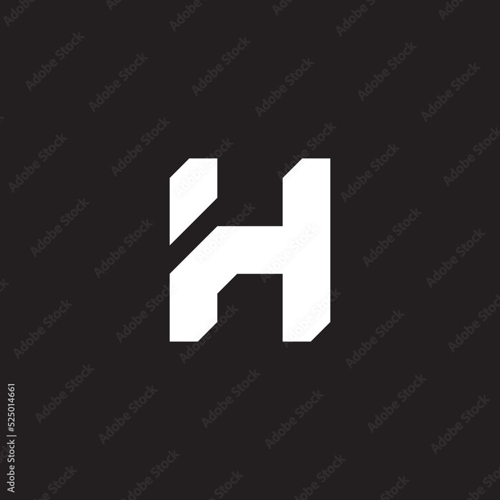H Letter Typhography Initials Monogram Futuristic Modern Technology Logo Design Vector H Letter Typhography Initials Monogram Futuristic Modern Technology Logo Design Vector