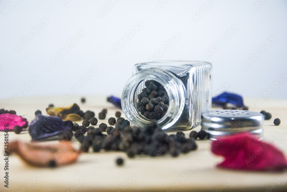 Black pepper seeds isolated on white background Black pepper seeds isolated on white background
