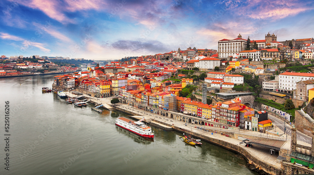 Porto, Portugal old town skyline on the Douro River