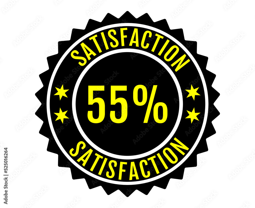 55% Satisfaction Sign Vector transparent background 55% Satisfaction Sign Vector transparent background