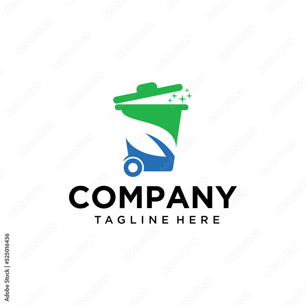 Fototapeta premium Trash Bins Company Logo Design