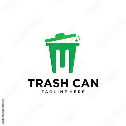 Letter M Trash Bins Company Logo Design