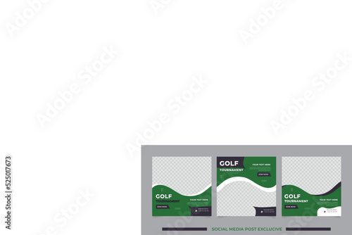 Golf social media instagram post templates 