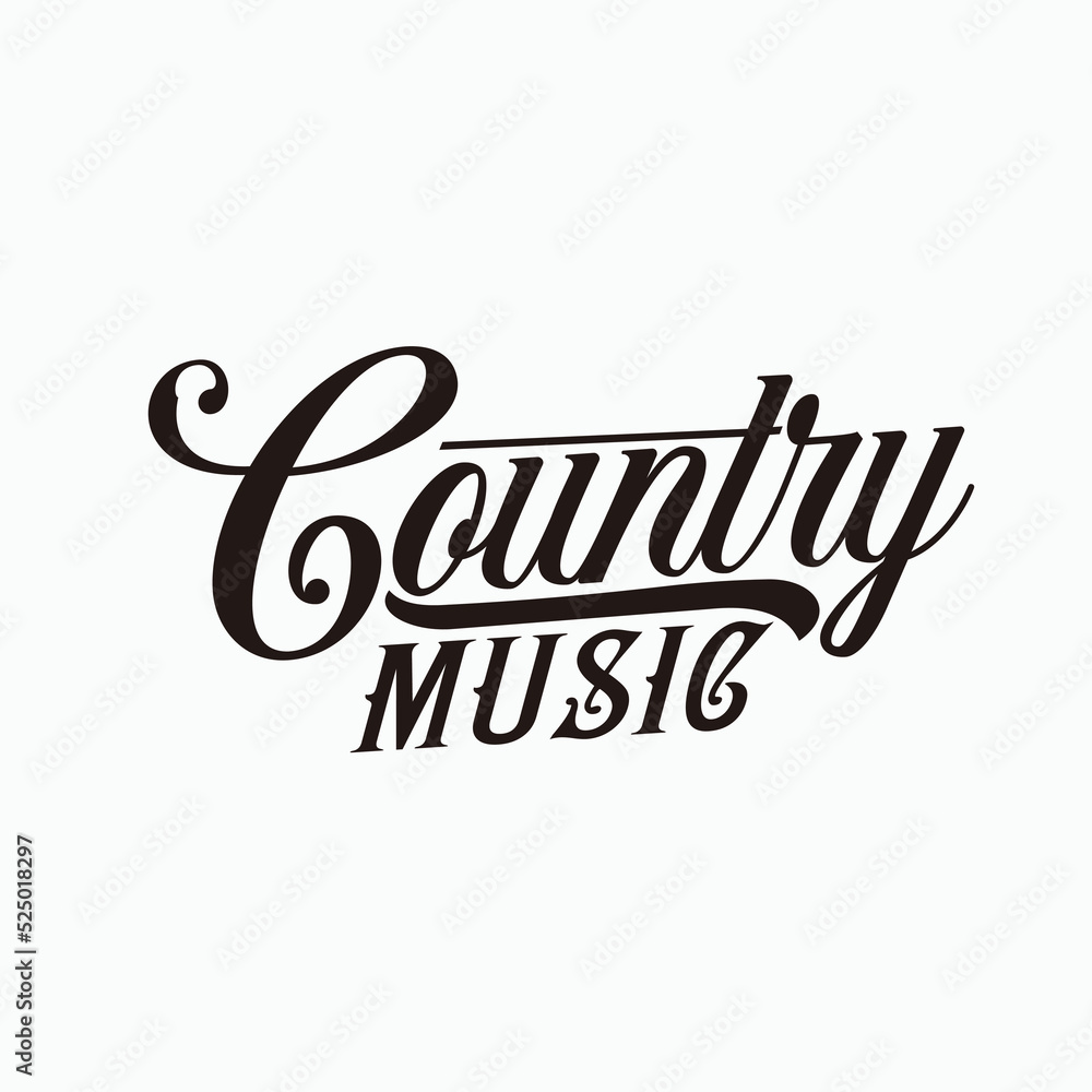 Typography Logo Country Music 