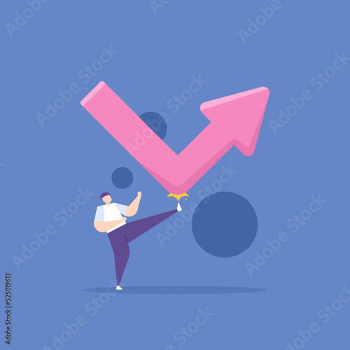 develop business, increase sales or investment profit, growth and increase in company profits, increase in salary and income. businessmen trying to increase data traffic. flat cartoon illustration