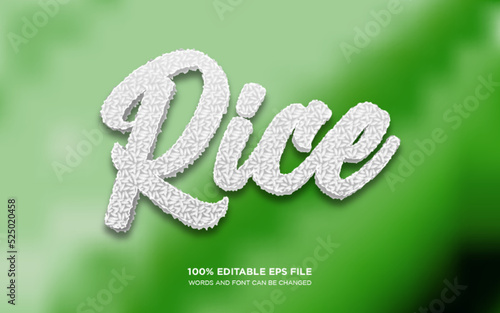 rice editable text style effect