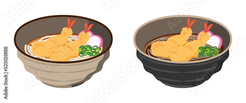 えび天うどん・えび天そばのセット