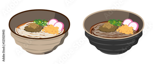 オーソドックスなうどん・オーソドックスなそばのセット