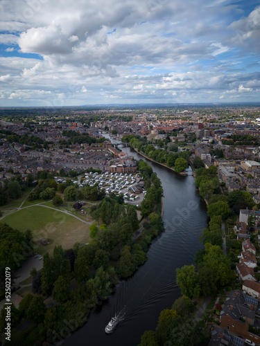 Aerial view of York City in Yorkshire UK © UAV4