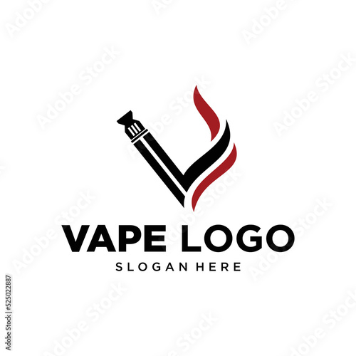Letter v Vape Logo Design