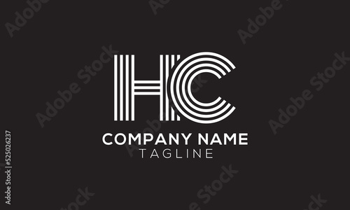 Letter HC minimal vector design template