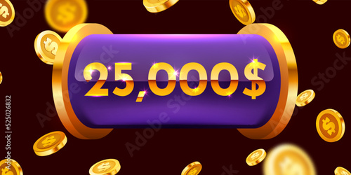 Golden slot machine wins the jackpot. 777 Big win concept. Casino jackpot.