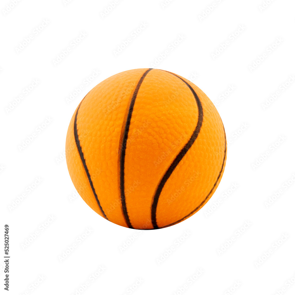 Fototapeta premium Toy rubber basketball isolated on white background