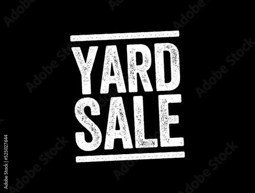 YARD SALE text stamp, business concept background