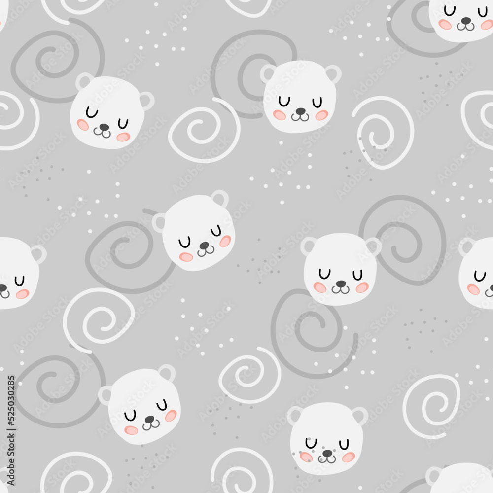 seamless pattern with polar bears seamless pattern with polar bears
