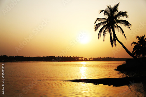 Assinie sunset, Ivory Coast photo