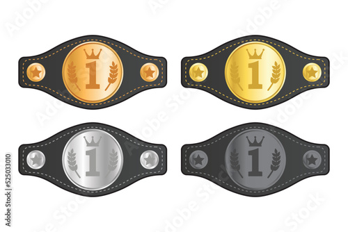 champion belt design vector flat isolated illustration