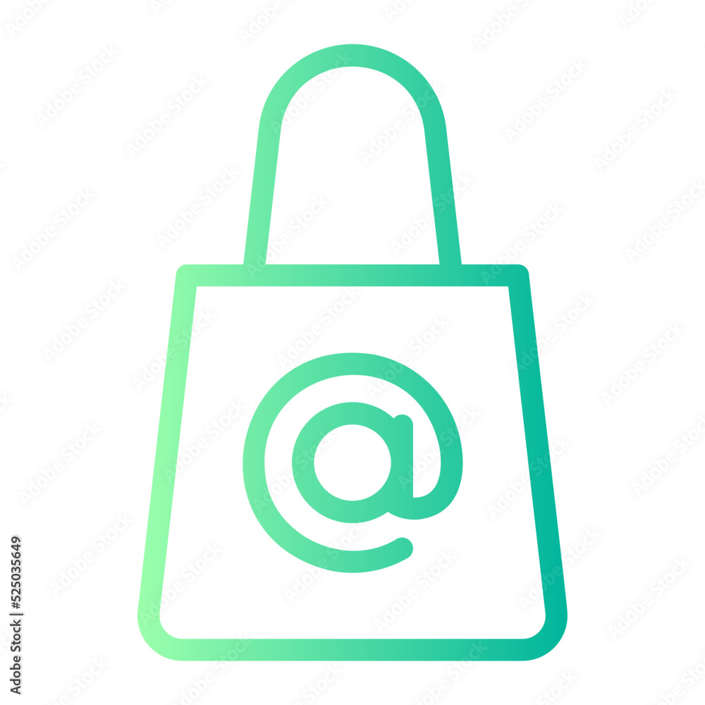 shopping bag gradient icon