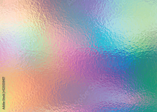 Abstract luminous bright and vivid iridescent silver holographic rainbow foil texture background vectorfor prints, cmyk color mode .
