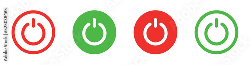 On-off icon. Set of power buttons. Power Button Icon Black Line. On Off Buttons Illustration. Vector illustration.
