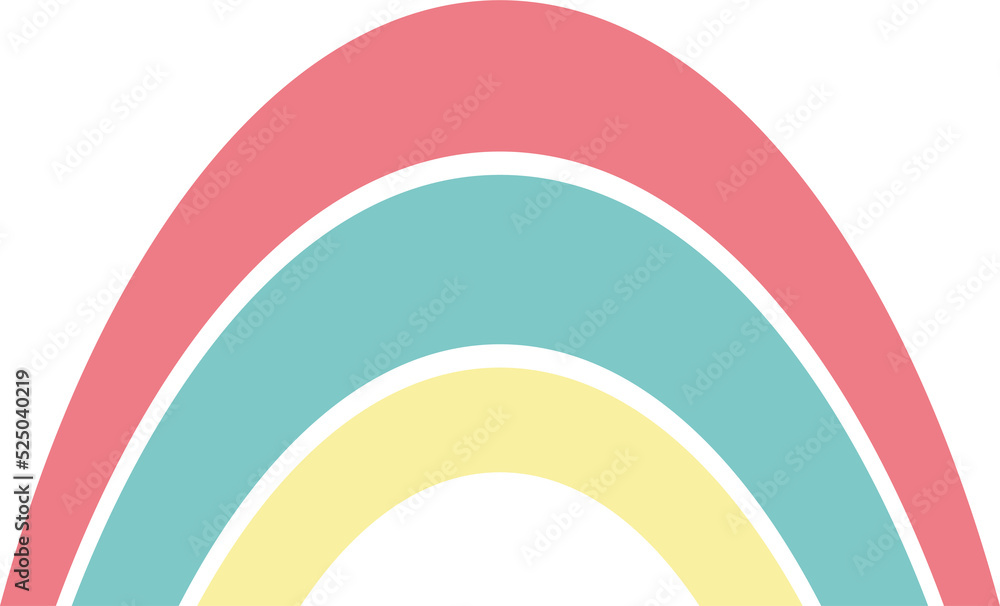 Obraz premium rainbow vector design illustration isolated on transparent background