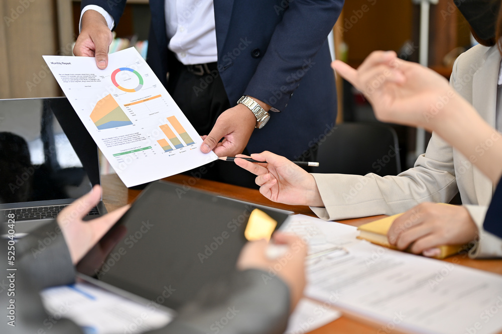 Businesspeople in the meeting, planning and discussing on their business financial investment Businesspeople in the meeting, planning and discussing on their business financial investment