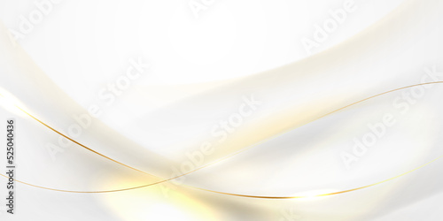 Elegant white background with ornate golden elements. Modern Abstract Vector Illustration Design