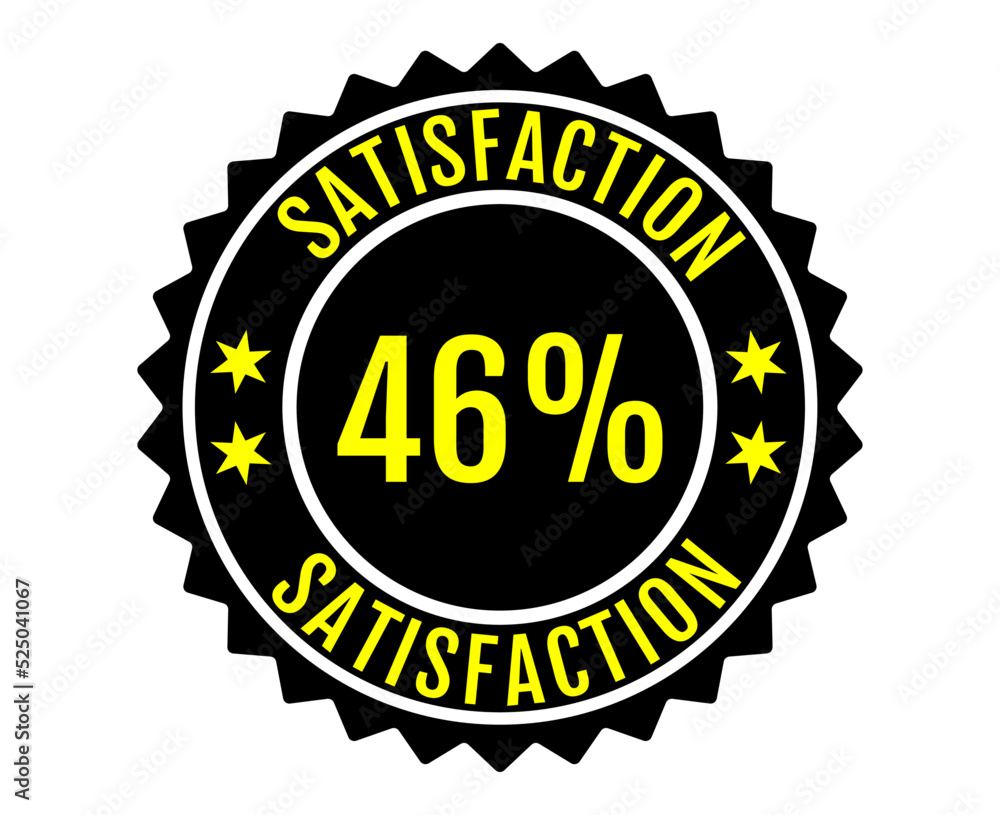 46% Satisfaction Sign Vector transparent background