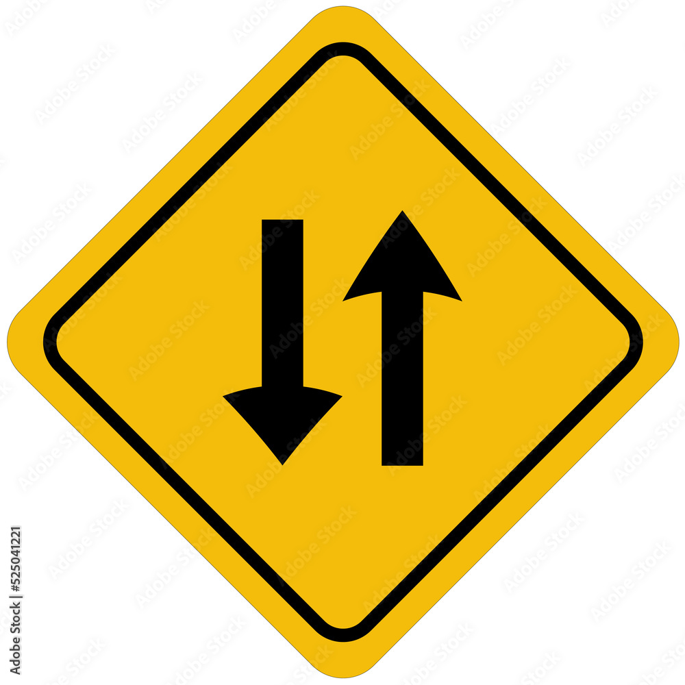 Signal for symbol beside the road. Warning traffic sign for transportation. Signal for symbol beside the road. Warning traffic sign for transportation.