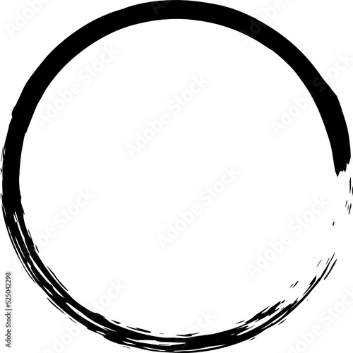 circle brush stroke design illustration isolated on transparent background
 
