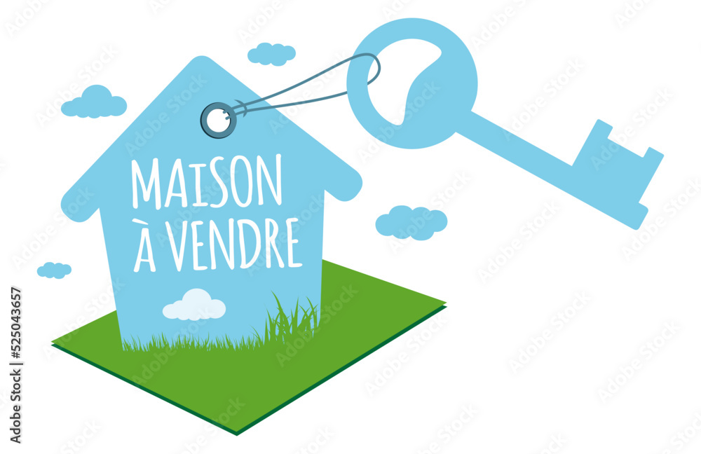 Maison à vendre, propriété sur terrain avec clé d'entrée, agence