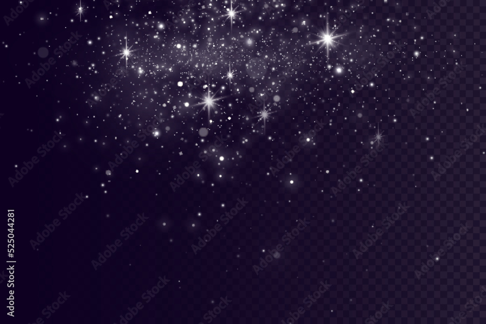 Fototapeta premium Vector glowing stars, lights and sparkles.Glow light effect. Vector illustration. Christmas flash. dust. 
