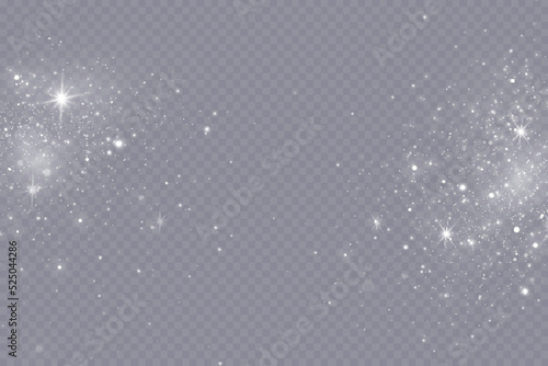 Vector glowing stars, lights and sparkles.Glow light effect. Vector illustration. Christmas flash. dust. 