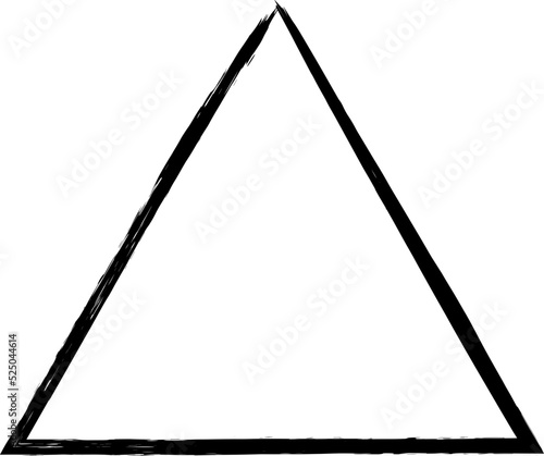 triangle brush stroke vector design illustration isolated on transparent background