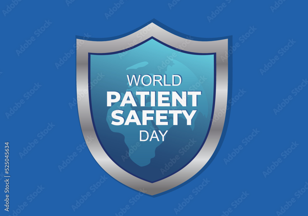 World patient safety day background with earth map and shield on september 17. World patient safety day background with earth map and shield on september 17.