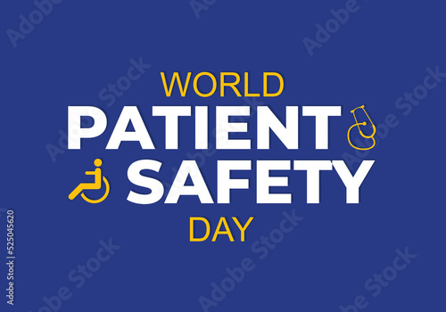 World patient safety day background with stethoscope and safety symbol on september 17.