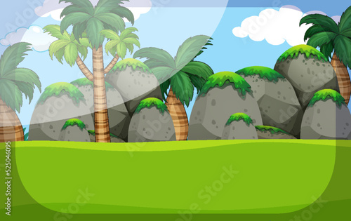 Cartoon forest background template