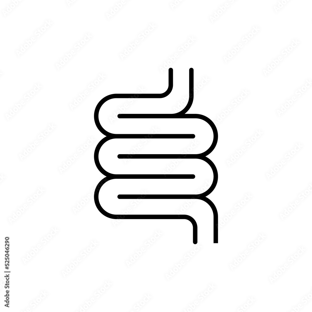 intestine icon line style simple design intestine icon line style simple design
