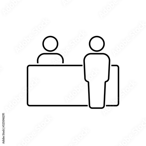 Reception icon business concept simple design