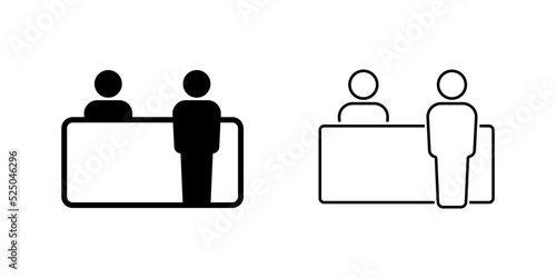 Reception icon business concept simple design