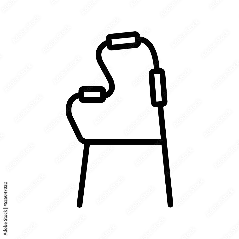 Crutch sign olor line icon. Physiotherapy. Crutch sign olor line icon. Physiotherapy.