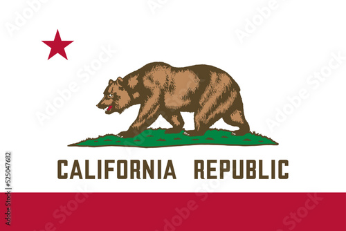 California state flag. Vector illustration.