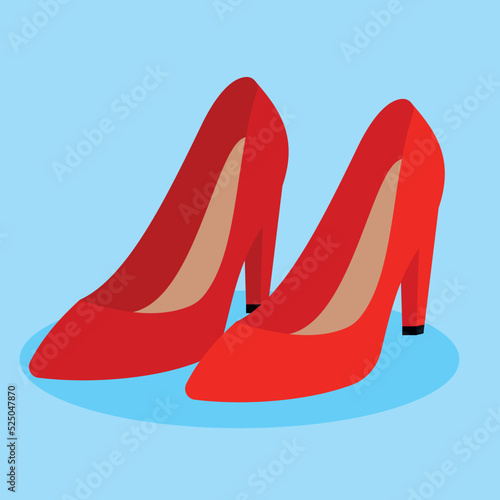 classic red high heel shoes