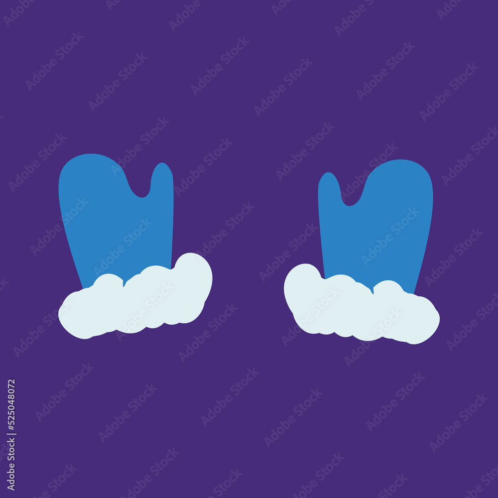 Obraz premium mittens on a blue background