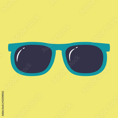 Sunglasses, illustration, vector, cartoon