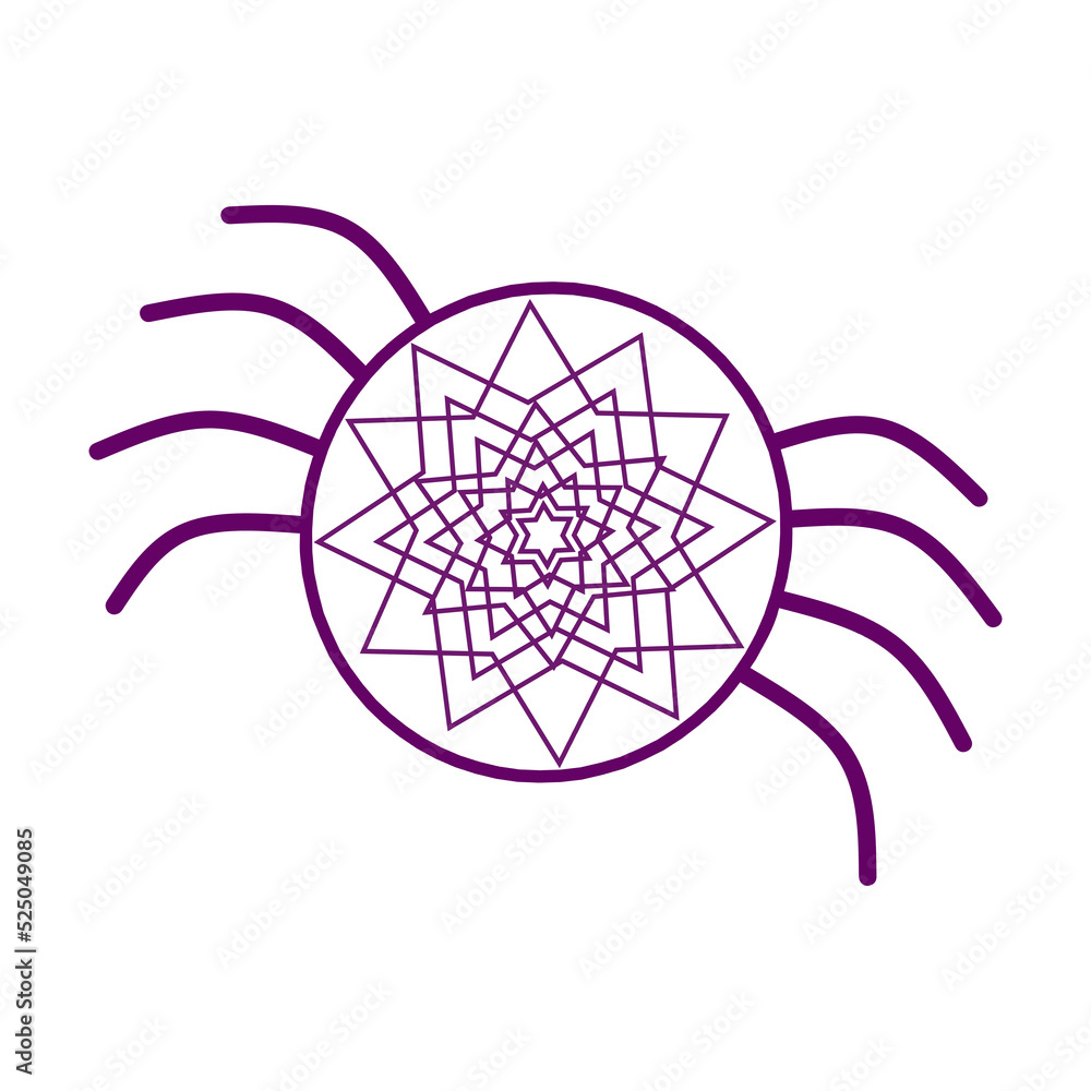 Fototapeta premium Illustration of purple spider