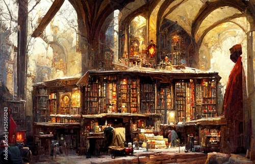 A gorgeous medieval library.