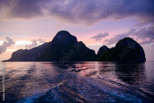 El Nido on the island of Pinagbuyutan  natural views of the karst landscape  cliffs. Palawan  Philippines. Adventure travels.