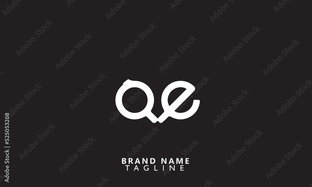 QE initial logo template, vector illustration for Brand Monogram QE initial logo template, vector illustration for Brand Monogram
